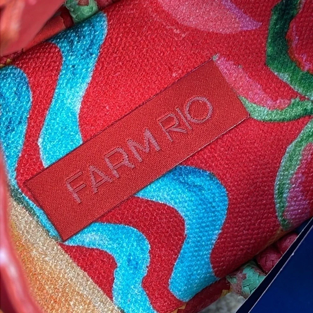 New Farm Rio Tropical Platform Sandal Multicolor Rope Strappy Sz 12